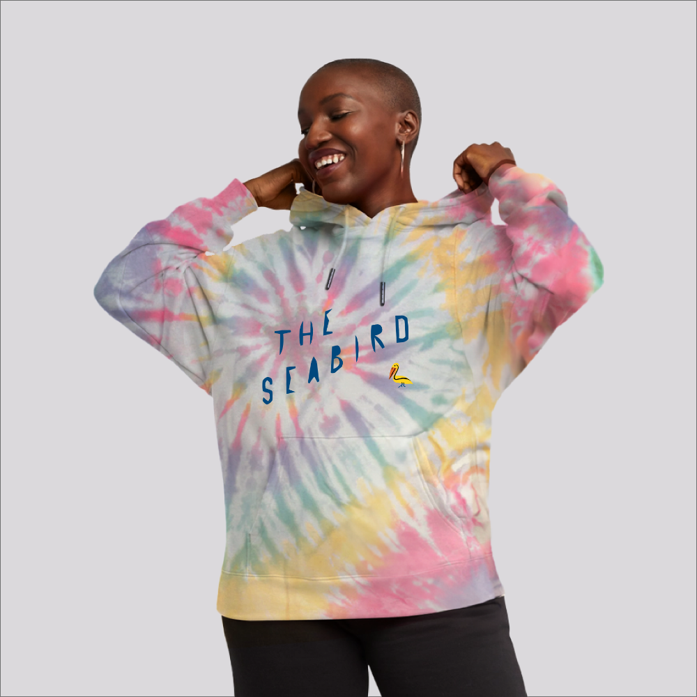 Blue Tie Dye Logo Hoodie