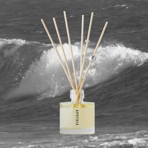 APOTHIA Wave Mini Diffuser with notes of white grapefruit, yuzu, seagrass, and salty ocean air.